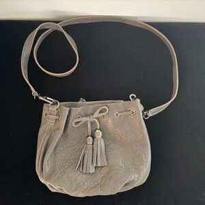 Anya Hindmarch Gray Leather Crossbody Bag